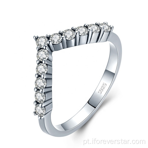Venda quente s925 anéis de prata anéis de faixa de noivado